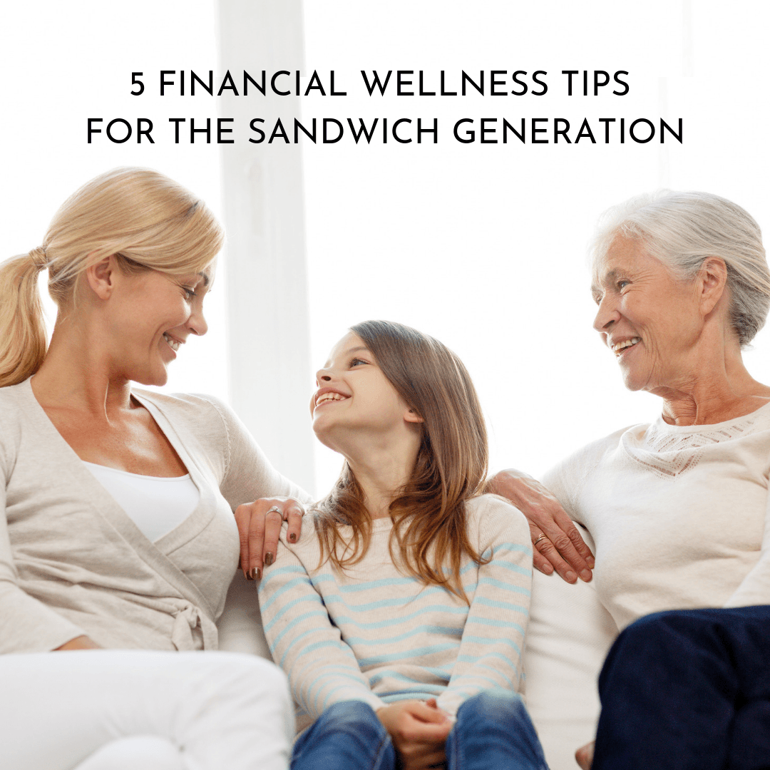 Middle-aged couple reviewing financial documents while caring for aging parent and child at home in Treasure Valley Idaho