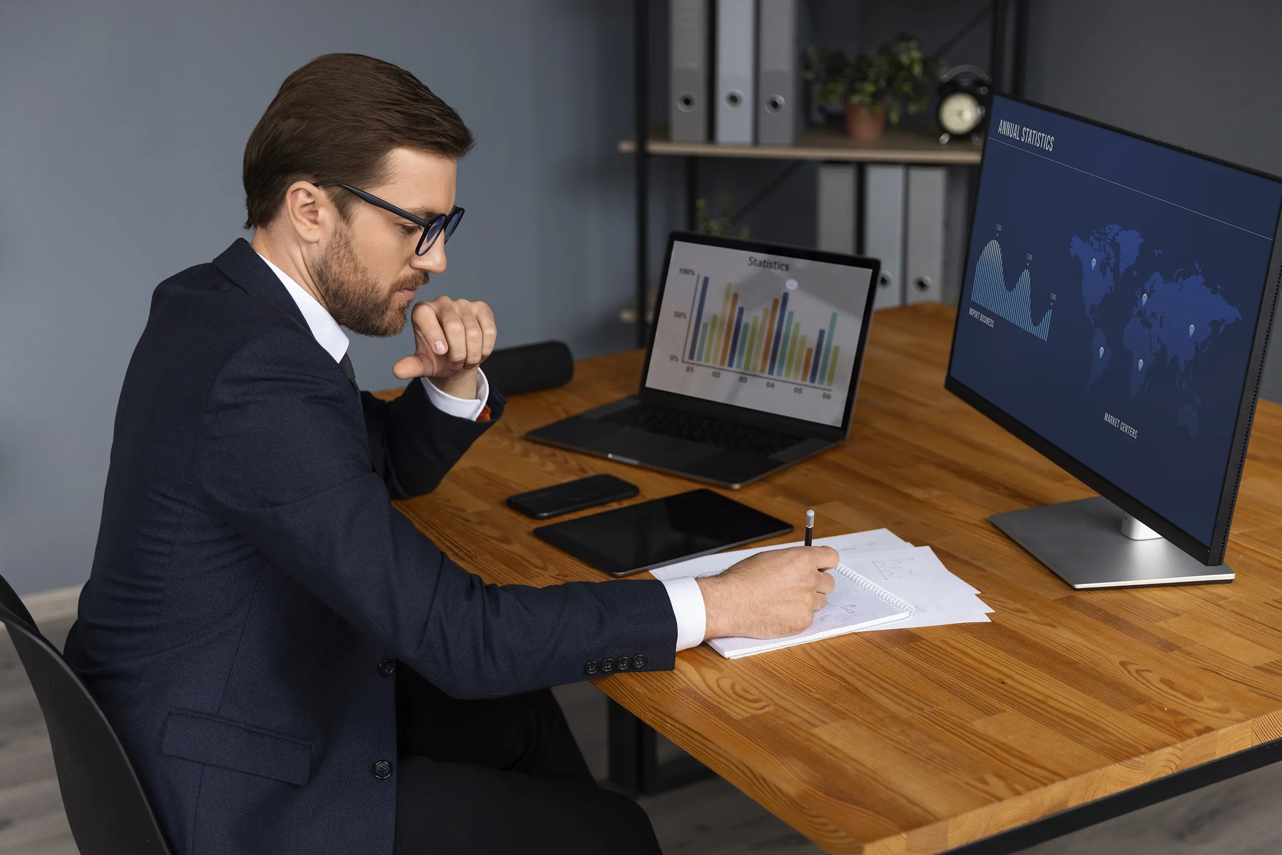 Financial advisor reviewing July 2026 market data in Meridian, Idaho